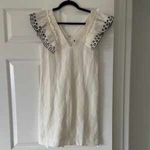 J. Crew Elegant White Garment with Black Label